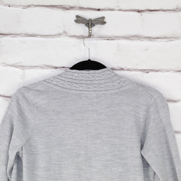 NWT! Carole Little Gray 100% Merino Wool Open Front Cardigan Size XL - Picture 5 of 8